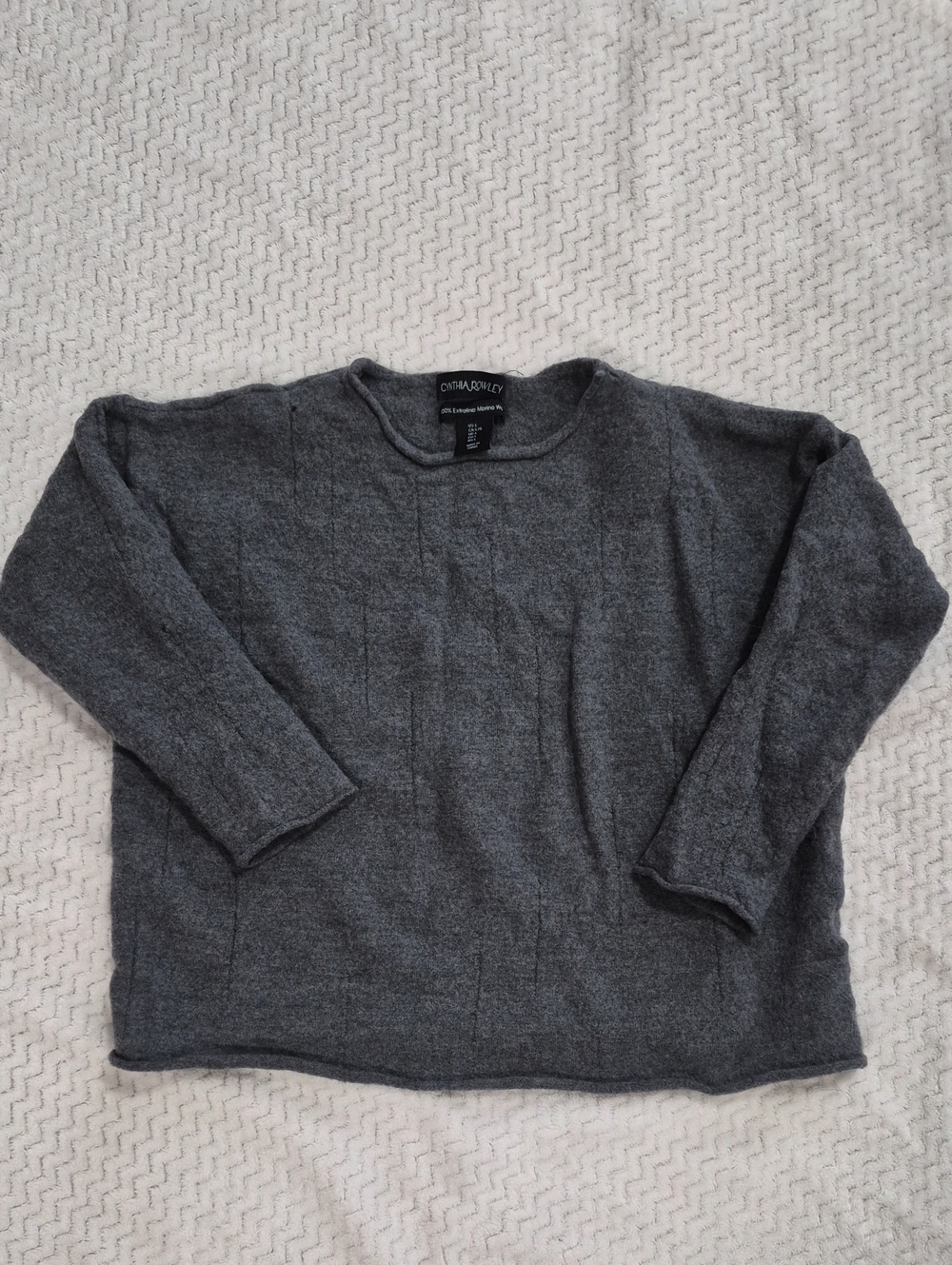 Cynthia Rowley Girls Charcoal Crewneck Sweater